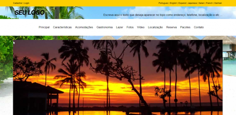 Site para Pousada - Hotel - Resort com Sistema de Reserva e Pagamento OnLine